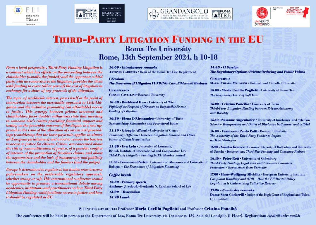 Third Party Litigation Funding Conference in Rome